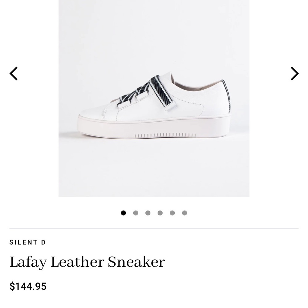 Silent D white leather velcro sneakers size 40 size 10